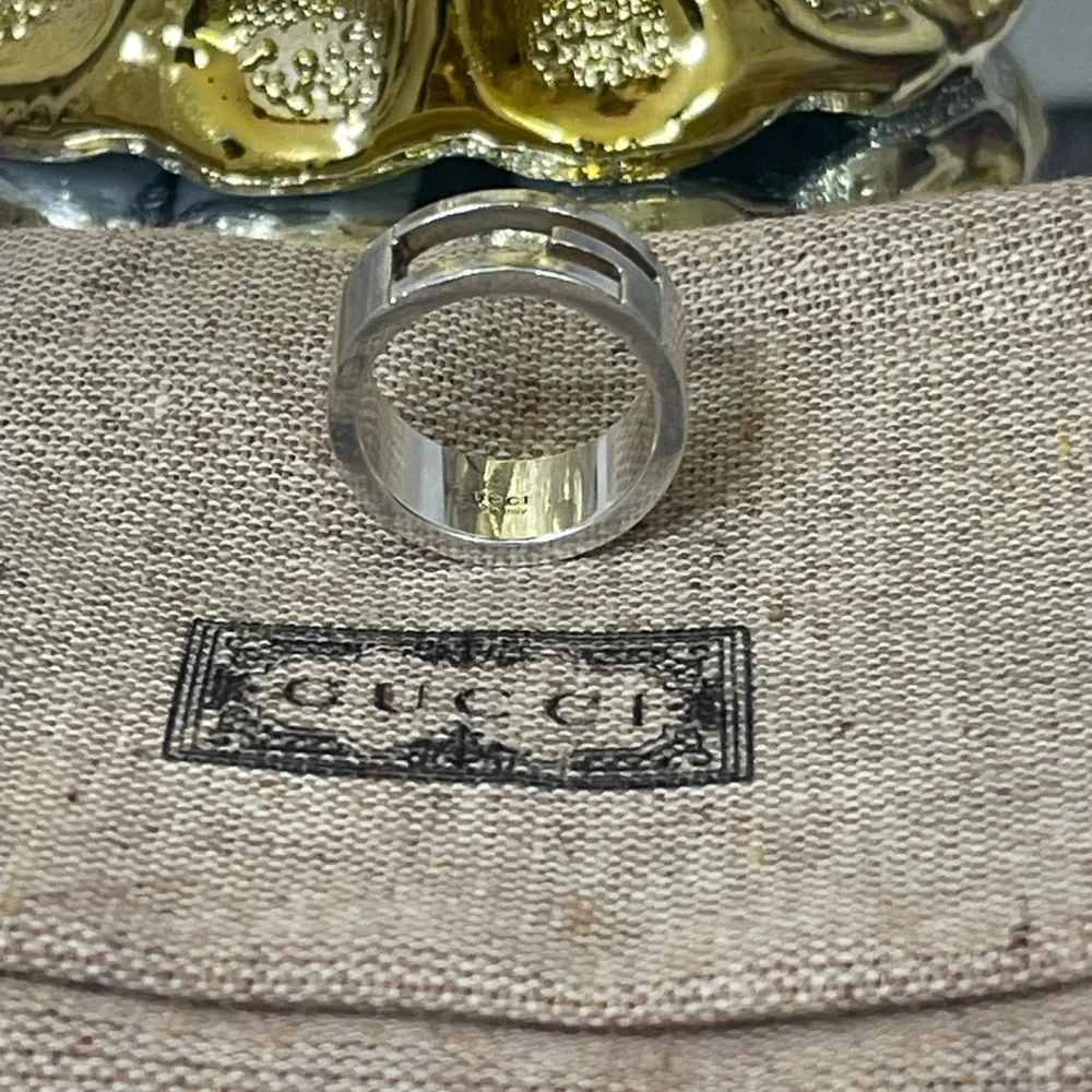 Gucci Unisex 925 Silver G Ring - Picture 7 of 8